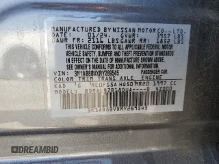 2024 Nissan Sentra S with VIN 3N1AB8BVXRY289545, listed as a Copart auction lot 60894395 with 53,131 mi miles and Salvage title. Bid and sale history available at DreamBid. Image 13.