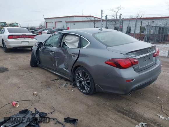 2017 Infiniti Q70L 3.7 with VIN JN1BY1PR9HM210745, listed as a IAAI auction lot 41511737 with 75,978 mi miles. Bid and sale history available at carsss.com. Image 3.