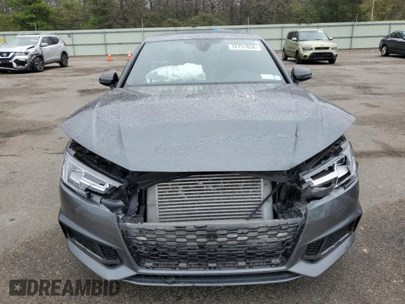 2018 Audi S4 Premium Plus with VIN WAUB4AF4XJA202043, listed as a Copart auction lot 72751834 with 70,760 mi miles and Salvage Title. Bid and sale history available at carsss.com. Image 5.