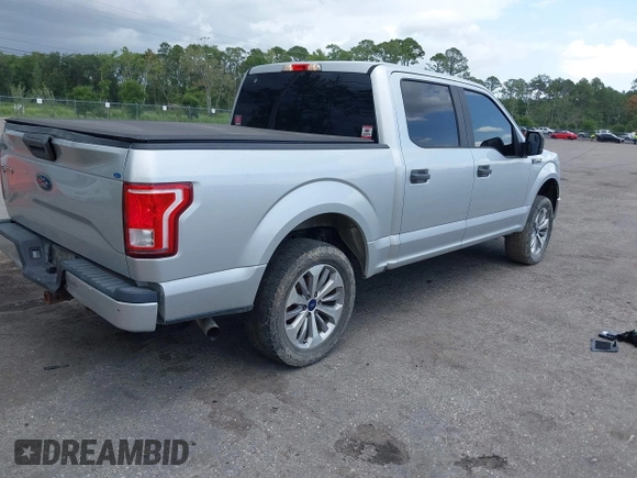 2017 Ford F-150 XL with VIN 1FTEW1EP3HFC11699, listed as a IAAI auction lot 42450046 with 106,664 mi miles and . Bid and sale history available at DreamBid. Image 4.