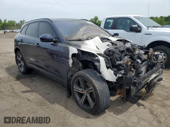 2017 Jaguar F-Pace 35t R-Sport with VIN SADCL2BV4HA881756, listed as a Copart auction lot 58237825 with Not provided miles and Salvage title. Bid and sale history available at DreamBid. Image 4.