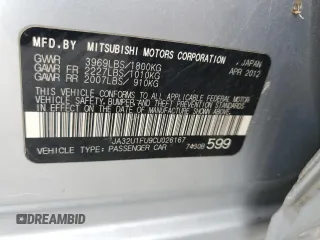 2012 Mitsubishi Lancer DE with VIN JA32U1FU9CU026167, listed as a Copart auction lot 80054024 with 32,426 mi miles and Salvage Title. Bid and sale history available at DreamBid. Image 12.