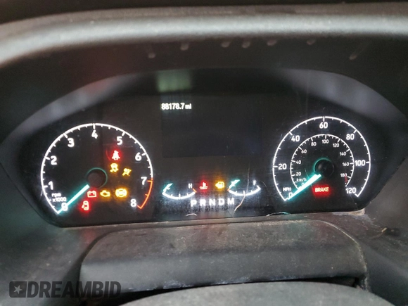 2020 Ford Transit Cargo with VIN 1FTBR1X86LKA53228, listed as a Copart auction lot 87949815 with 88,178 mi miles and Salvage Title. Bid and sale history available at DreamBid. Image 9.
