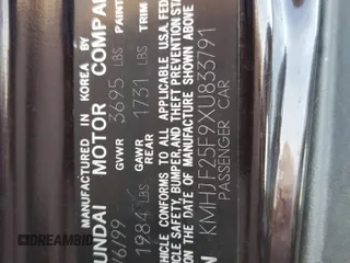 1999 Hyundai Elantra z VIN KMHJF25F9XU833791, wystawiony jako Copart lot #77899654 z przebiegiem 60 396 mil mil oraz Szkoda całkowita • Salvage title. Historia ofert i sprzedaży dostępna na DreamBid. Obrazek 13.