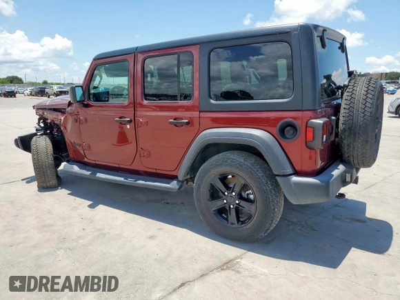 2021 Jeep Wrangler Unlimited Sport S with VIN 1C4HJXDN9MW596033, listed as a Copart auction lot 62300885 with 14,633 mi miles and Salvage title. Bid and sale history available at DreamBid. Image 2.