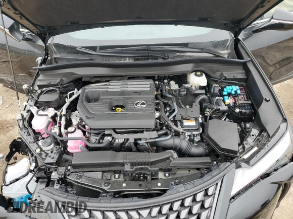 2025 Lexus UX with VIN JTHUCJDH5S2003058, listed as a Copart auction lot 43457505 with 1,239 mi miles and Salvage Title. Bid and sale history available at carsss.com. Image 12.