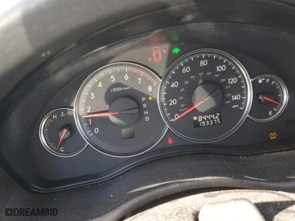 2008 Subaru Outback (Natl) with VIN 4S4BP60CX87355242, listed as a Copart auction lot 84647544 with 193,375 mi miles and Salvage Title. Bid and sale history available at carsss.com. Image 9.