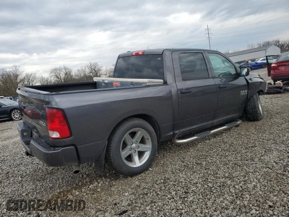 2017 Ram 1500 Express with VIN 1C6RR7KG4HS673333, listed as a Copart auction lot 50534295 with 106,666 mi miles and Salvage title. Bid and sale history available at DreamBid. Image 3.