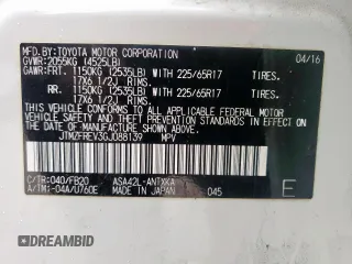 2016 Toyota RAV4 LE with VIN JTMZFREV3GJ088139, listed as a Copart auction lot 51243455 with 130,819 mi miles and Salvage Title. Bid and sale history available at carsss.com. Image 14.
