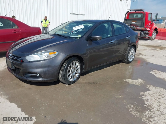 2014 Dodge Dart Limited with VIN 1C3CDFCB1ED786851, listed as a IAAI auction lot 41779047 with 141,268 mi miles. Bid and sale history available at carsss.com. Image 2.