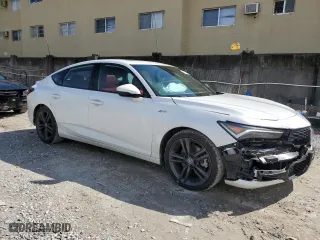 2023 Acura Integra w/A-Spec Technology Package with VIN 19UDE4H60PA020449, listed as a Copart auction lot 46022745 with 15,801 mi miles and Salvage Title. Bid and sale history available at carsss.com. Image 4.