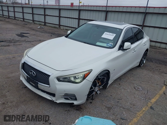 2014 Infiniti Q50 Sport with VIN JN1BV7AP1EM688494, listed as a IAAI auction lot 41622119 with 152,881 mi miles and . Bid and sale history available at DreamBid. Image 17.