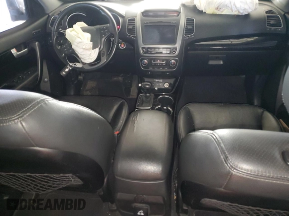 2015 Kia Sorento SX with VIN 5XYKW4A7XFG576725, listed as a Copart auction lot 46047945 with 0 mi miles and Salvage Title. Bid and sale history available at carsss.com. Image 8.