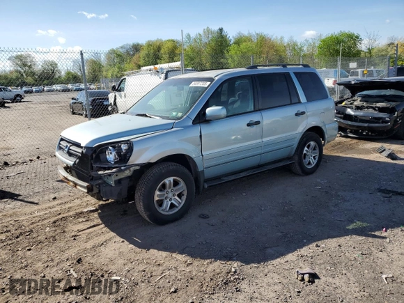 2003 Honda Pilot EX with VIN 2HKYF18493H587563, listed as a Copart auction lot 54897205 with 120,408 mi miles and Salvage Title. Bid and sale history available at carsss.com. Image 1.