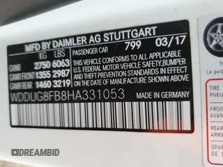 2017 Mercedes-Benz S 550 with VIN WDDUG8FB8HA331053, listed as a Copart auction lot 41588304 with 46,318 mi miles and Salvage Title. Bid and sale history available at carsss.com. Image 13.