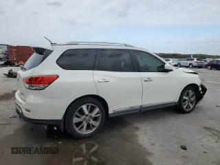 2016 Nissan Pathfinder Platinum with VIN 5N1AR2MN9GC618854, listed as a Copart auction lot 79356124 with 106,784 mi miles and Salvage Title. Bid and sale history available at carsss.com. Image 3.