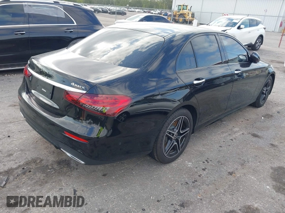 2023 Mercedes-Benz E 450 with VIN W1KZF5KB2PB157406, listed as a IAAI auction lot 42075910 with 18,507 mi miles and . Bid and sale history available at DreamBid. Image 4.