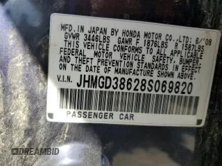 2008 Honda Fit Sport with VIN JHMGD38628S069820, listed as a Copart auction lot 73737234 with 276,955 mi miles and Salvage Title. Bid and sale history available at carsss.com. Image 14.