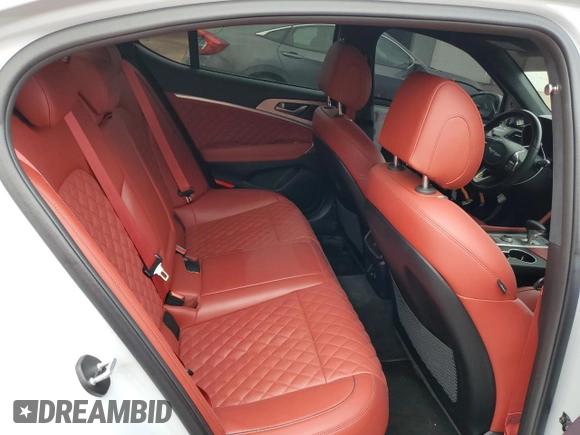 2023 Genesis G70 3.3T with VIN KMTG54TEXPU114395, listed as a Copart auction lot 81237134 with 27,207 mi miles and Salvage Title. Bid and sale history available at DreamBid. Image 10.