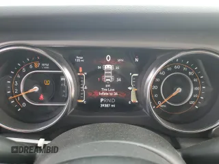 2021 Jeep Wrangler Unlimited Sport S with VIN 1C4HJXDG1MW815830, listed as a Copart auction lot 50634965 with 39,387 mi miles and Salvage title. Bid and sale history available at DreamBid. Image 9.