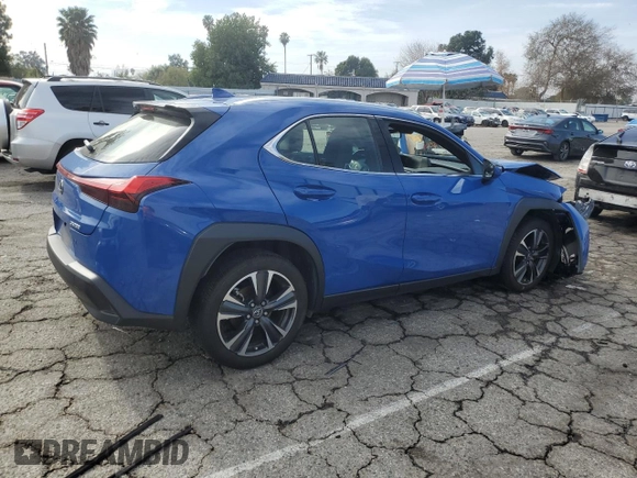2022 Lexus UX 200 with VIN JTHX3JBH0N2049742, listed as a Copart auction lot 43215465 with 18,728 mi miles and Salvage title. Bid and sale history available at DreamBid. Image 3.