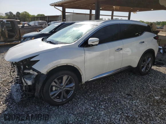 2020 Nissan Murano Platinum z VIN 5N1AZ2DJ0LN134230, wystawiony jako Copart lot #52311175 z przebiegiem 105 117 mil mil oraz Szkoda całkowita • Salvage title. Historia ofert i sprzedaży dostępna na DreamBid. Obrazek 1.
