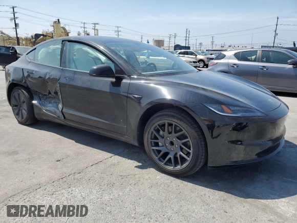 2025 Tesla Model 3 Long Range with VIN 5YJ3E1EA8SF918928, listed as a Copart auction lot 53454155 with 2,061 mi miles and Salvage title. Bid and sale history available at DreamBid. Image 4.