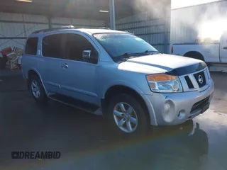 2011 Nissan Armada SV with VIN 5N1BA0ND1BN606068, listed as a IAAI auction lot 41222790 with 202,222 mi miles and . Bid and sale history available at DreamBid. Image 1.