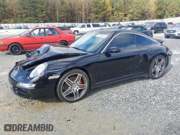 2008 Porsche 911 4S with VIN WP0BB29958S755466, listed as a Copart auction lot 81375074 with 45,154 mi miles and Salvage Title. Bid and sale history available at carsss.com. Image 1.