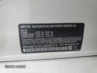 2018 BMW 3 Series 328d with VIN WBA8E5C52JA506771, listed as a Copart auction lot 80086094 with 59,367 mi miles and Clean title. Bid and sale history available at DreamBid. Image 15.