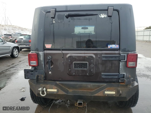 2013 Jeep Wrangler Unlimited Sahara with VIN 1C4BJWEG2DL649933, listed as a Copart auction lot 49736025 with 173,157 mi miles and Salvage Title. Bid and sale history available at carsss.com. Image 6.