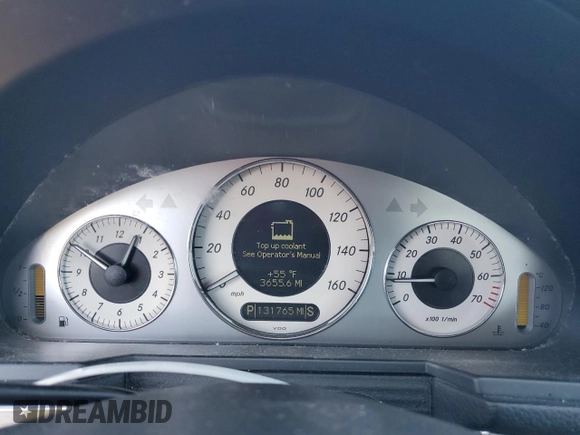 2007 Mercedes-Benz E-Class 3.5L with VIN WDBUF87X27X217583, listed as a Copart auction lot 46583005 with 131,765 mi miles and Salvage Title. Bid and sale history available at carsss.com. Image 9.