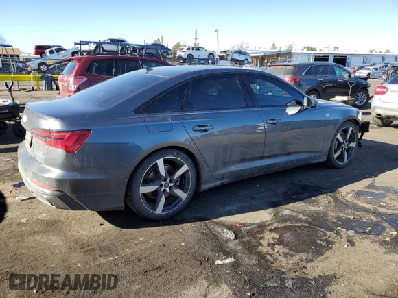 2021 Audi A6 Premium Plus with VIN WAUL2AF27MN072664, listed as a Copart auction lot 88597315 with 59,087 mi miles and Salvage Title. Bid and sale history available at carsss.com. Image 3.