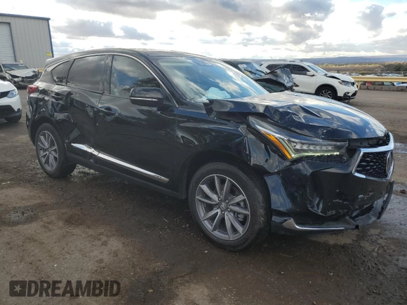 2023 Acura RDX Technology with VIN 5J8TC1H52PL002398, listed as a Copart auction lot 78866454 with 9,797 mi miles and Salvage title. Bid and sale history available at DreamBid. Image 4.