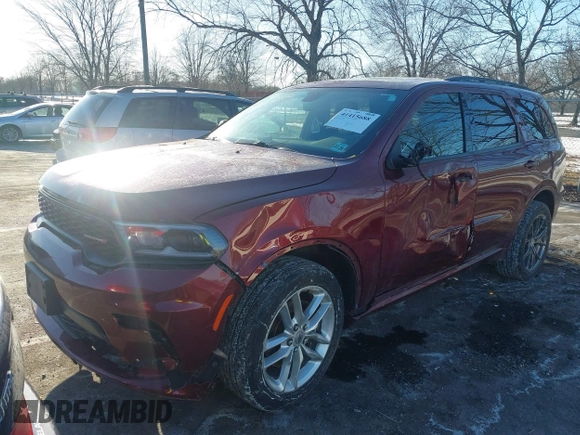2021 Dodge Durango GT Plus with VIN 1C4RDJDG9MC751224, listed as a IAAI auction lot 41415688 with 54,598 mi miles and . Bid and sale history available at DreamBid. Image 2.