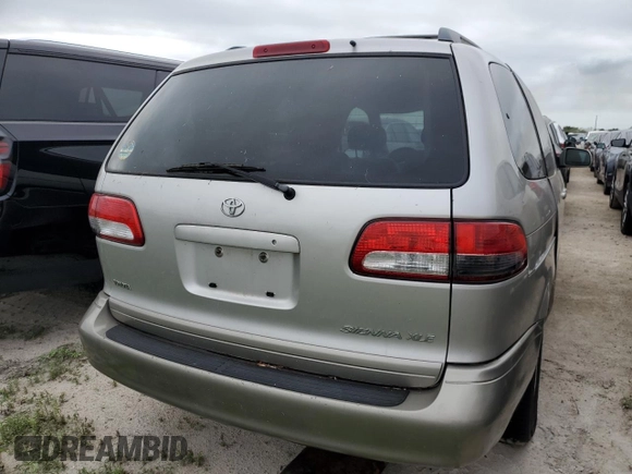 2001 Toyota Sienna LE with VIN 4T3ZF13C11U399208, listed as a Copart auction lot 76162644 with 0 mi miles and Salvage Title. Bid and sale history available at carsss.com. Image 6.