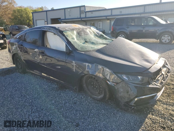 2019 Honda Civic LX with VIN 2HGFC2F62KH600818, listed as a Copart auction lot 50162865 with Not Provided miles and Salvage Title. Bid and sale history available at DreamBid. Image 4.