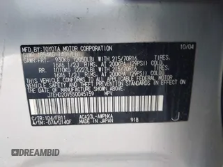 2005 Toyota RAV4 with VIN JTEHD20V550045159, listed as a IAAI auction lot 42119374 with 111,611 mi miles. Bid and sale history available at carsss.com. Image 9.