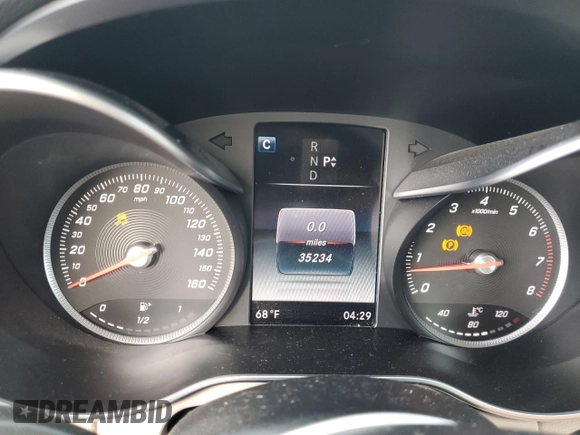 2016 Mercedes-Benz C 300 with VIN 55SWF4JB7GU140184, listed as a Copart auction lot 54410685 with 35,234 mi miles and Salvage Title. Bid and sale history available at carsss.com. Image 9.