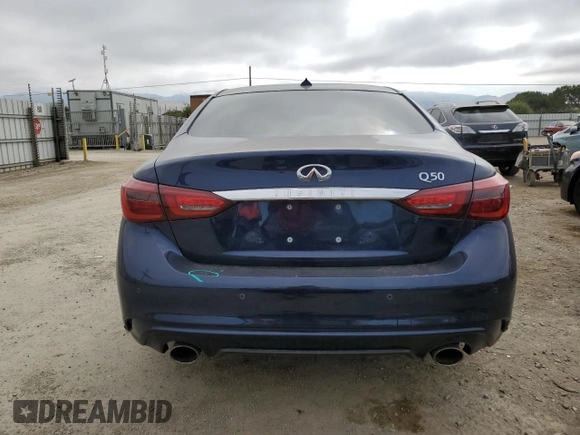 2021 Infiniti Q50 Luxe with VIN JN1EV7BP1MM705868, listed as a Copart auction lot 60127235 with 45,804 mi miles and Salvage title. Bid and sale history available at DreamBid. Image 6.