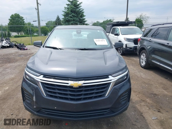 2022 Chevrolet Equinox LS with VIN 3GNAXHEVXNS213306, listed as a IAAI auction lot 42427872 with 45,527 mi miles and . Bid and sale history available at DreamBid. Image 12.