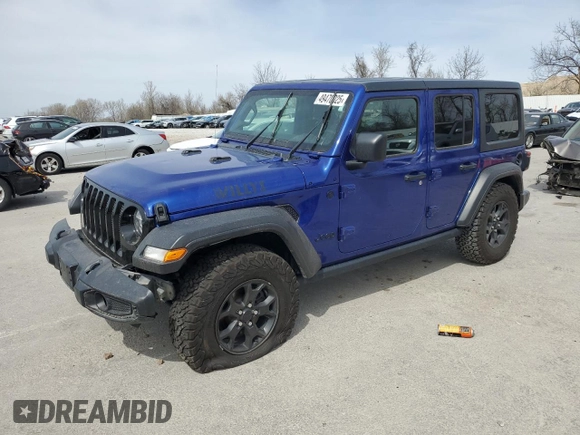 2020 Jeep Wrangler Unlimited Sport Altitude with VIN 1C4HJXDN8LW329075, listed as a Copart auction lot 49470025 with 78,380 mi miles and Salvage title. Bid and sale history available at DreamBid. Image 1.