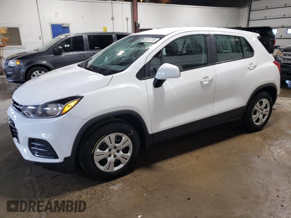 2017 Chevrolet Trax LS with VIN 3GNCJKSB8HL290207, listed as a Copart auction lot 52411715 with 87,662 mi miles and Salvage Title. Bid and sale history available at carsss.com. Image 1.