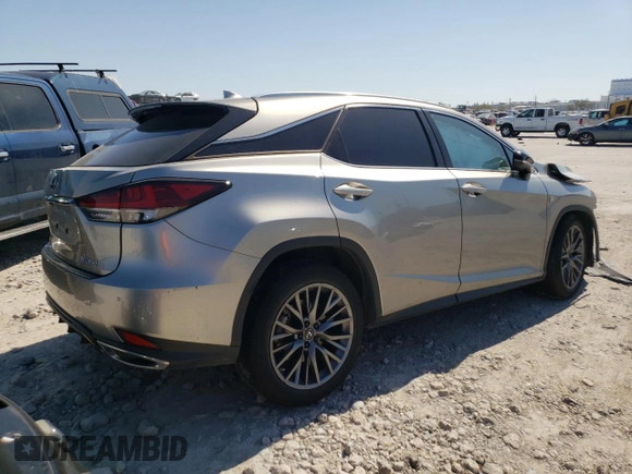 2022 Lexus RX with VIN 2T2YZMDA2NC324580, listed as a Copart auction lot 48771275 with 0 mi miles and Salvage Title. Bid and sale history available at carsss.com. Image 3.