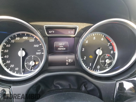 2015 Mercedes-Benz M 400 with VIN 4JGDA5GB5FA499282, listed as a Copart auction lot 42181905 with 102,426 mi miles and Salvage Title. Bid and sale history available at DreamBid. Image 9.