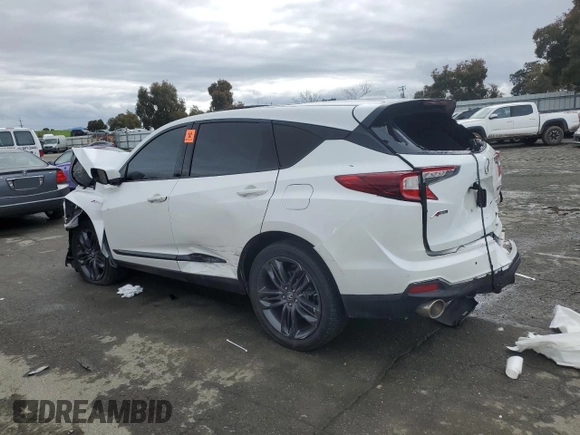 2021 Acura RDX w/A-Spec Package with VIN 5J8TC2H62ML047139, listed as a Copart auction lot 43649055 with 0 mi miles and Salvage Title. Bid and sale history available at carsss.com. Image 2.