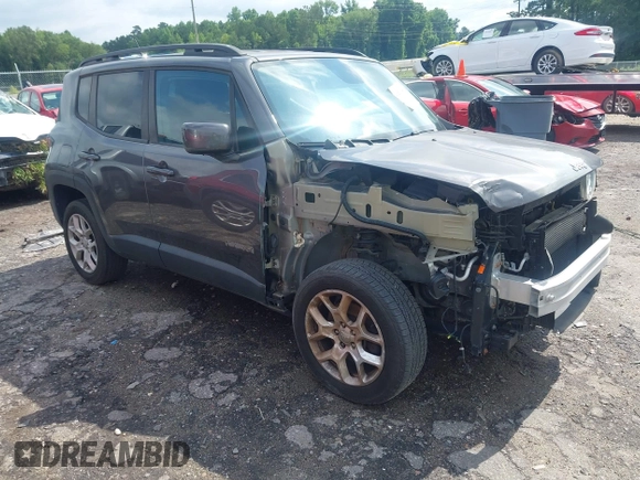 2017 Jeep Renegade Latitude with VIN ZACCJBBB2HPE49710, listed as a IAAI auction lot 42473831 with 57,114 mi miles and . Bid and sale history available at DreamBid. Image 1.