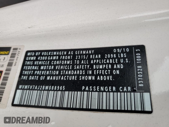 2011 Volkswagen GTI w/Sunroof z VIN WVWFV7AJ2BW088965, wystawiony jako Copart lot #86633634 z przebiegiem 139 017 mil mil oraz Szkoda całkowita • Salvage title. Historia ofert i sprzedaży dostępna na DreamBid. Obrazek 12.
