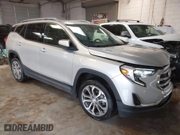 2019 GMC Terrain SLT with VIN 3GKALVEV4KL190571, listed as a IAAI auction lot 41570884 with 97,691 mi miles. Bid and sale history available at carsss.com. Image 1.
