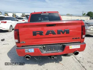 2018 Ram 1500 Night with VIN 1C6RR7MT7JS203829, listed as a Copart auction lot 53654095 with 0 mi miles and Salvage Title. Bid and sale history available at carsss.com. Image 6.